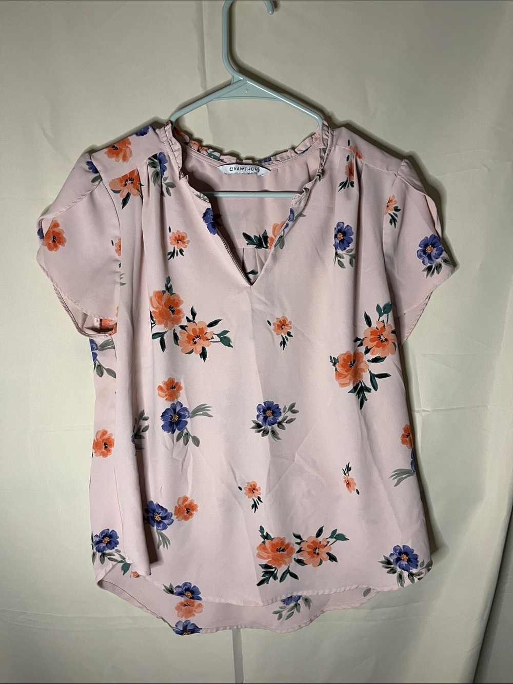 41 Hawthorn Pink Floral V-Neck Blouse
